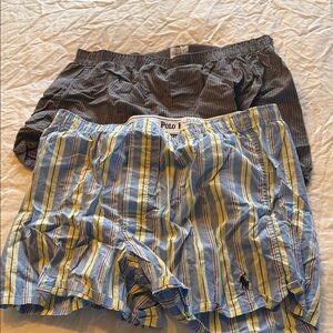 Polo Ralph Lauren and Calvin Klein Striped Boxers L